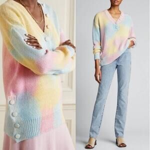 LOVESHACKFANCY Naveen Pullover Sweater Tie Dye Pastels